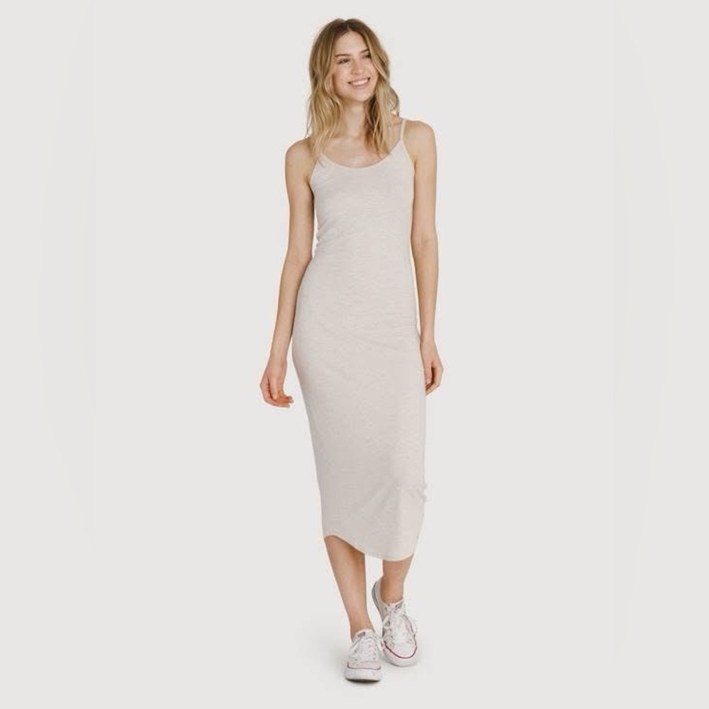 Kit and Ace Modal Maxi Dress Oatmeal Sleeveless Size 4